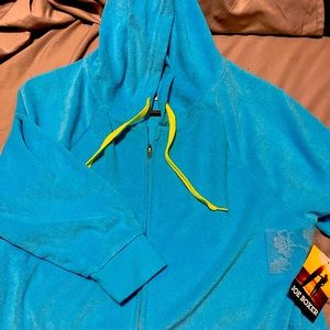 Blue and green swimsuit cover up 2 piece Joe Boxer